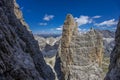 View from Tre Cime di Lavaredo peaks, Dolomiti Alps